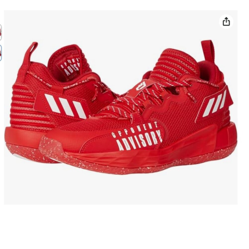 adidas Unisex-Adult Dame 7 Extply Scarlet/White/Silver Metallic 8.5 Men - 9.5 W